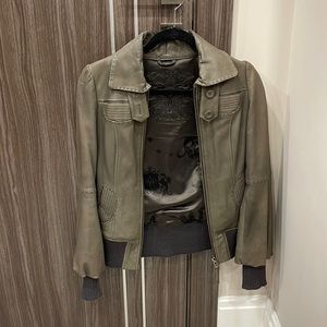Mackage Leather gray jacket size XS